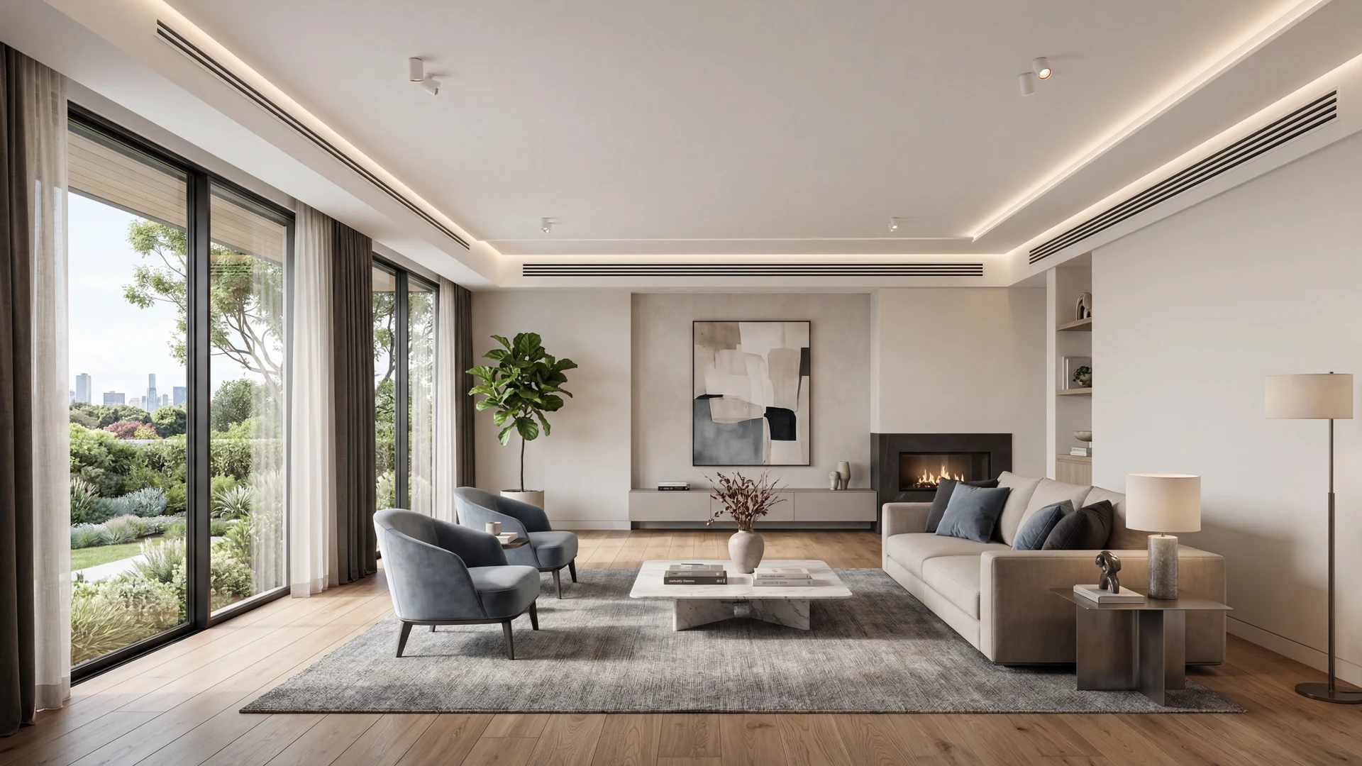 Climatisation gainable intégrée dans un intérieur design