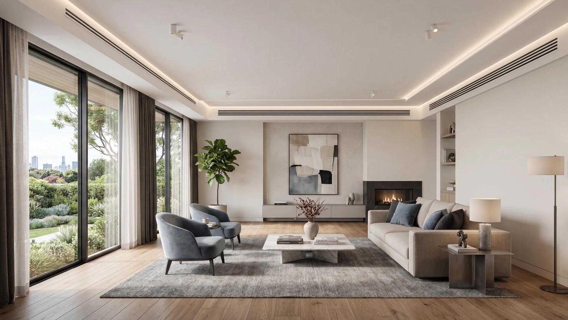 Climatisation gainable intégrée dans un intérieur design